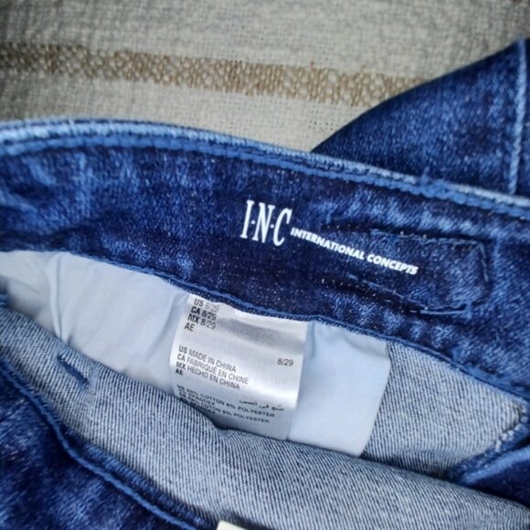 INC International Concepts Blue Flare Wide Leg Jeans - Picture 11 of 11